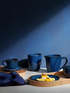 Hot ASA Selection cappuccinotasse mit unterteller, midnight blue