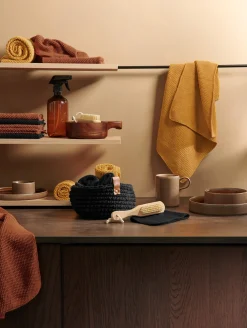 New ASA Selection 2er set baumwolltuch gestrickt, schwarz