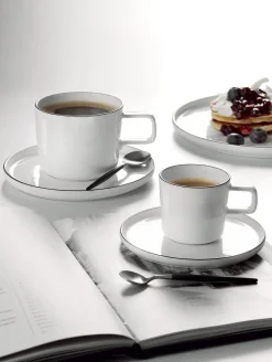 Outlet ASA Selection espressotasse mit unterteller, ligne noire