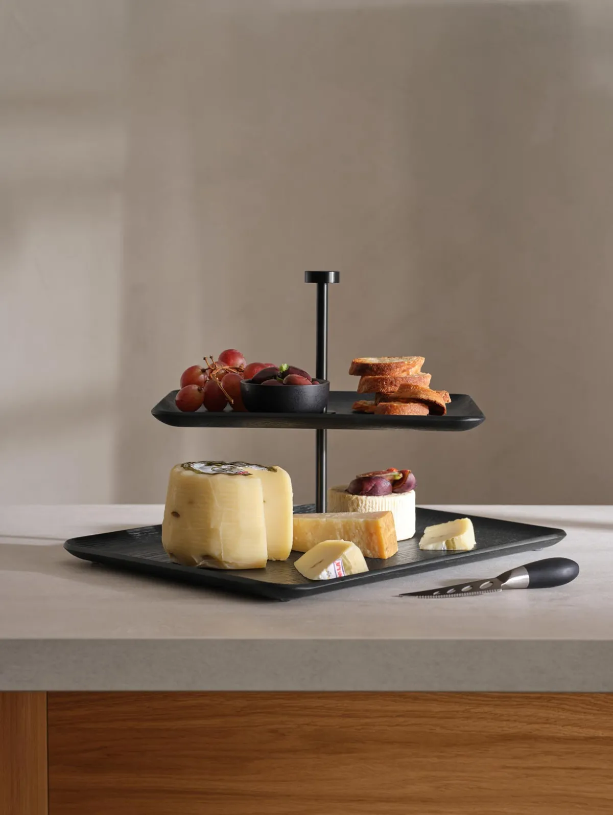 Clearance ASA Selection etagere 2-stufig, rechteckig, schwarz