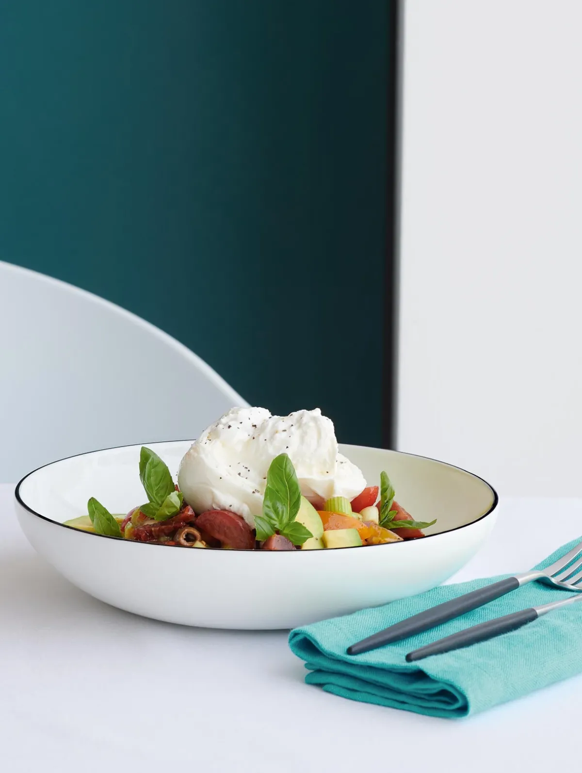 Best ASA Selection pasta-/suppenteller, ligne noire