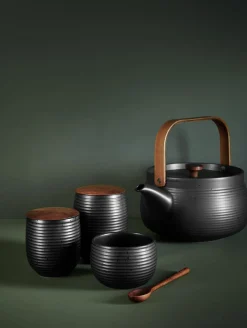 Clearance ASA Selection teedose, black mit holzdeckel