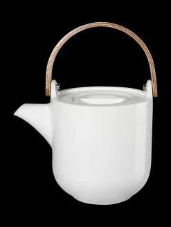ASA Selection teekanne mit holzgriff, weiß