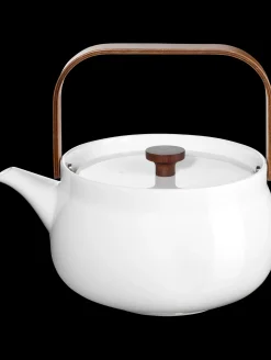 Online ASA Selection teekanne mit holzgriff, white