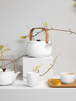 ASA Selection teekanne mit holzgriff, white