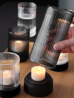 Discount ASA Selection windlicht mit porzellanfuß, clear